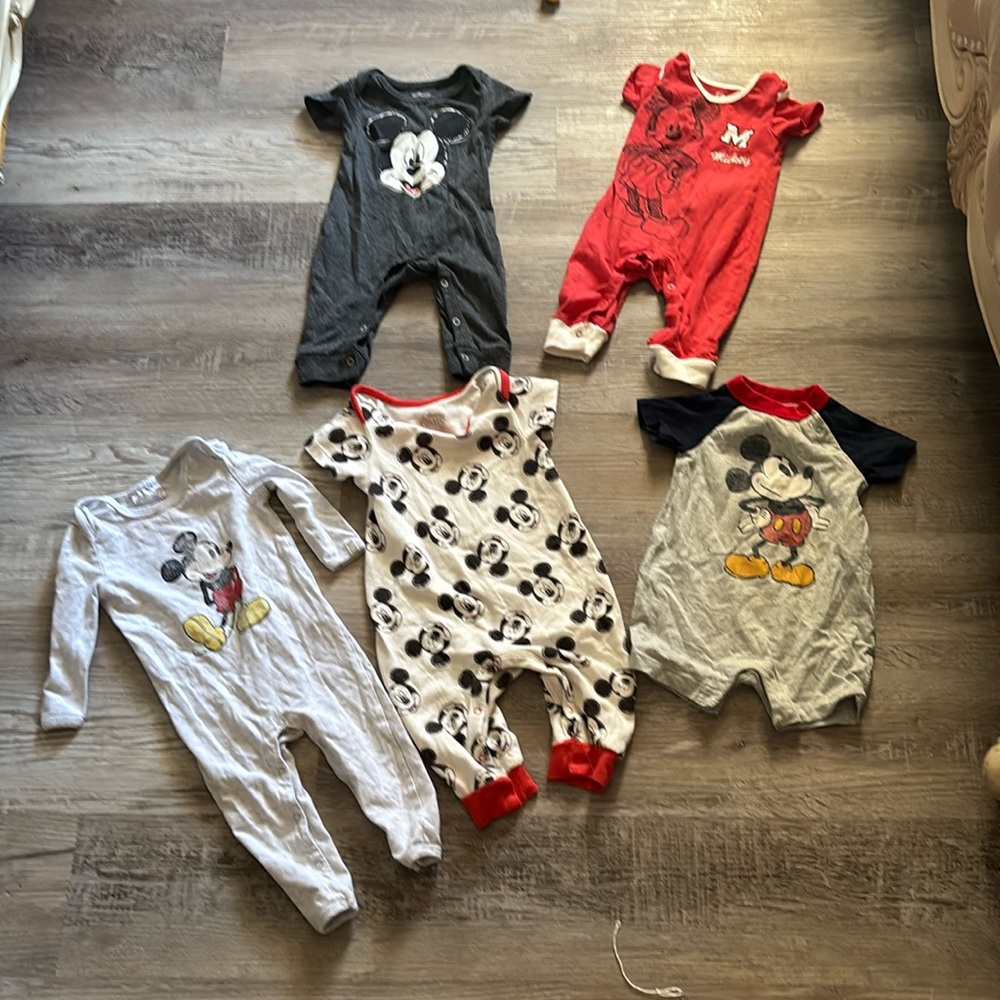 Disney Mickey Mouse Baby Jumpsuit Lot